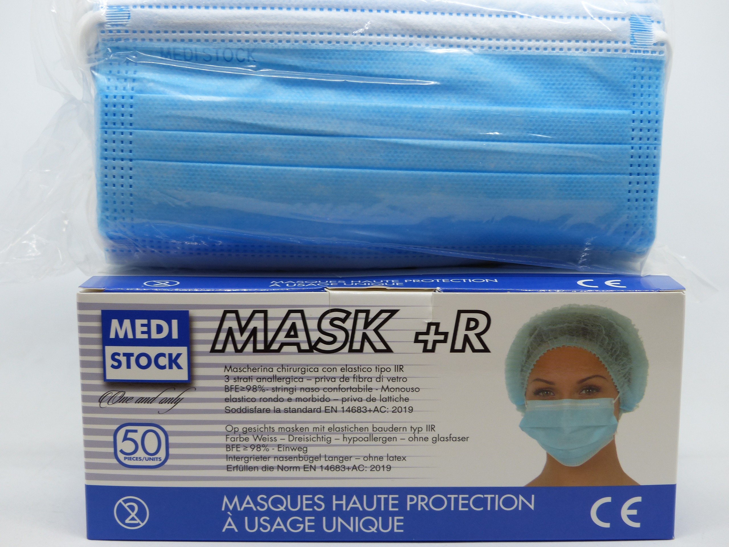 Lot De 50 Masques Jetables Intco - Neuf Sous Emballage - Protection Confortable