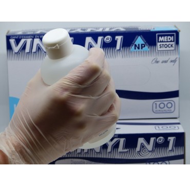 Gants vinyle non poudrés medistock - packaging abimé