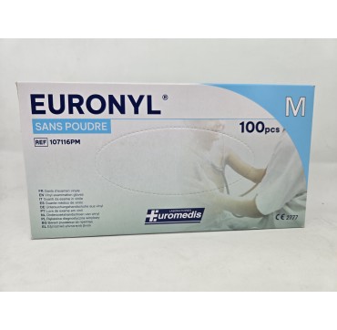 Gants vinyle non poudrés euronyl
